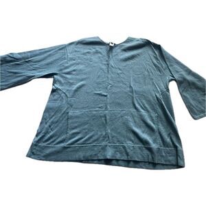 J. Jill Cotton & Cashmere Teal Sweater Women’s Size XL